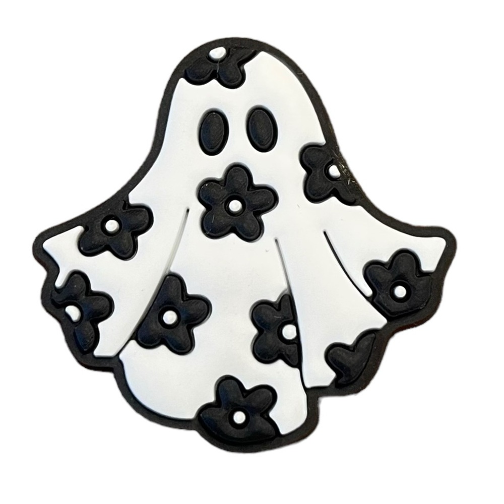 Floral Ghost Croc Charm